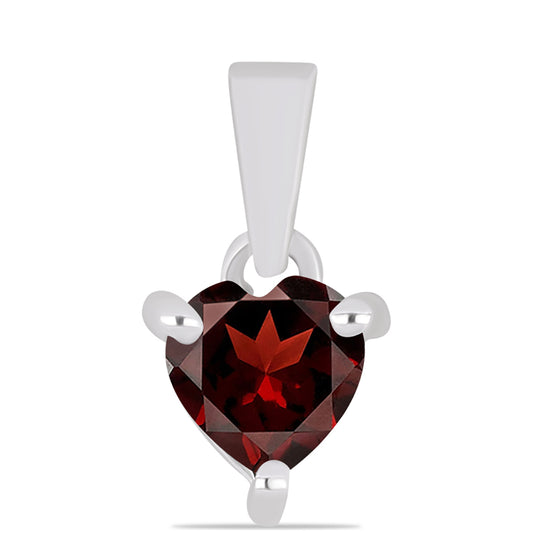 Stříbro 925/1000 - Přívěsek s Bartonským Granátem - Karátové číslo: 0.55. přibližná hmotnost: 0.58 gramů