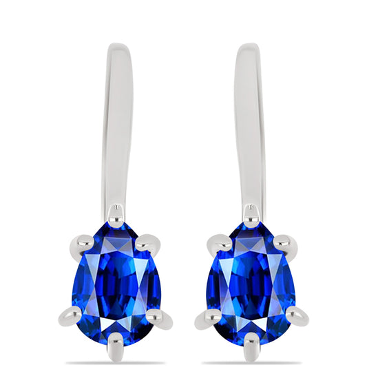 Stříbrné Náušnice s Australským Modrým Safírem