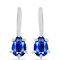 Stříbrné Náušnice s Australským Modrým Safírem
