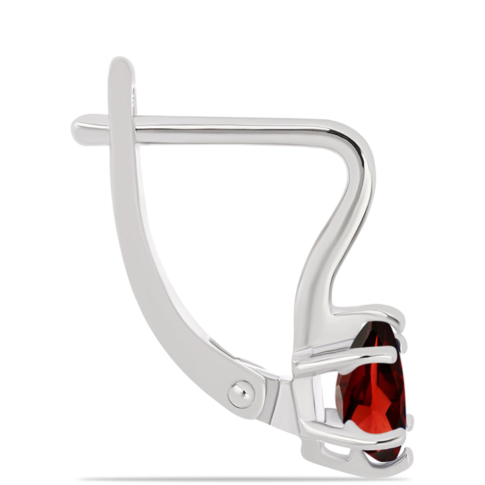 925 / 1000 Sterlingové Stříbro Náušnice s Bartonským Granátem 2 