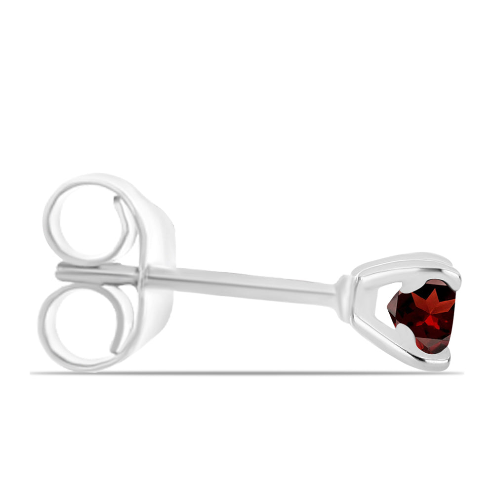 Stříbro 925/1000 - Náušnice s Bartonským Granátem - Karátové číslo: 0.77. přibližná hmotnost: 0.91 gramů 2 