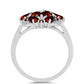 Stříbrný Prsten s Bartonským Granátem a Bílým Topazem