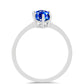 Stříbro 925/1000 - Prsten s Australským Modrým Safírem - Karátové číslo: 2.73. přibližná hmotnost: 2.06 gramů