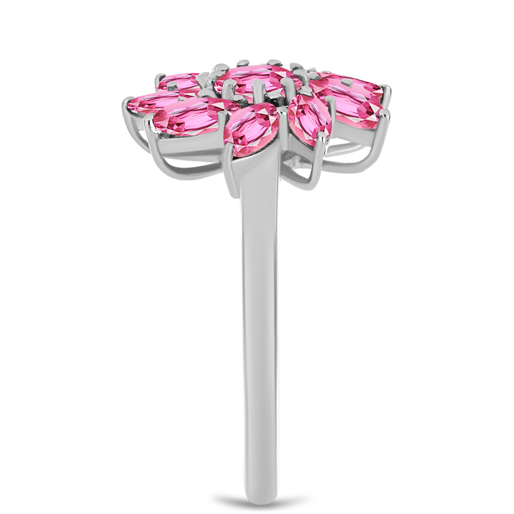 Stříbro 925/1000 - Prsten s Růžovým Turmalínem z Pelmadulla - Karátové číslo: 1.73. přibližná hmotnost: 3.49 gramů