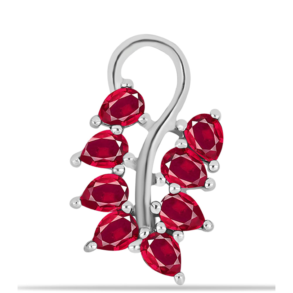 Stříbro 925/1000 - Přívěsek s Madagaskarským Rubínem - Karátové číslo: 1.78. přibližná hmotnost: 1.87 gramů