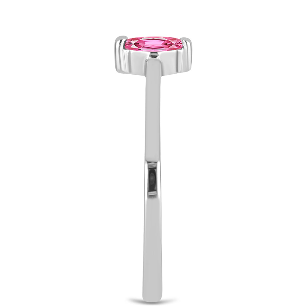 Stříbro 925/1000 - Prsten s Růžovým Turmalínem z Pelmadulla - Karátové číslo: 0.13. přibližná hmotnost: 1.4 gramů 4 