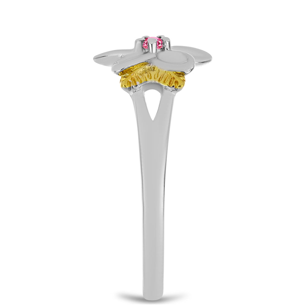 Stříbro 925/1000 - Prsten s Růžovým Turmalínem z Pelmadulla - Karátové číslo: 0.04. přibližná hmotnost: 3.06 gramů 4 