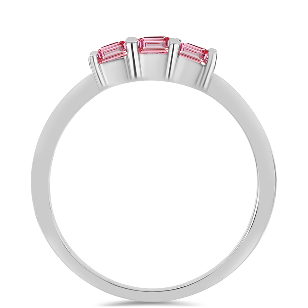 Stříbro 925/1000 - Prsten s Růžovým Turmalínem z Pelmadulla - Karátové číslo: 0.43. přibližná hmotnost: 2.1 gramů