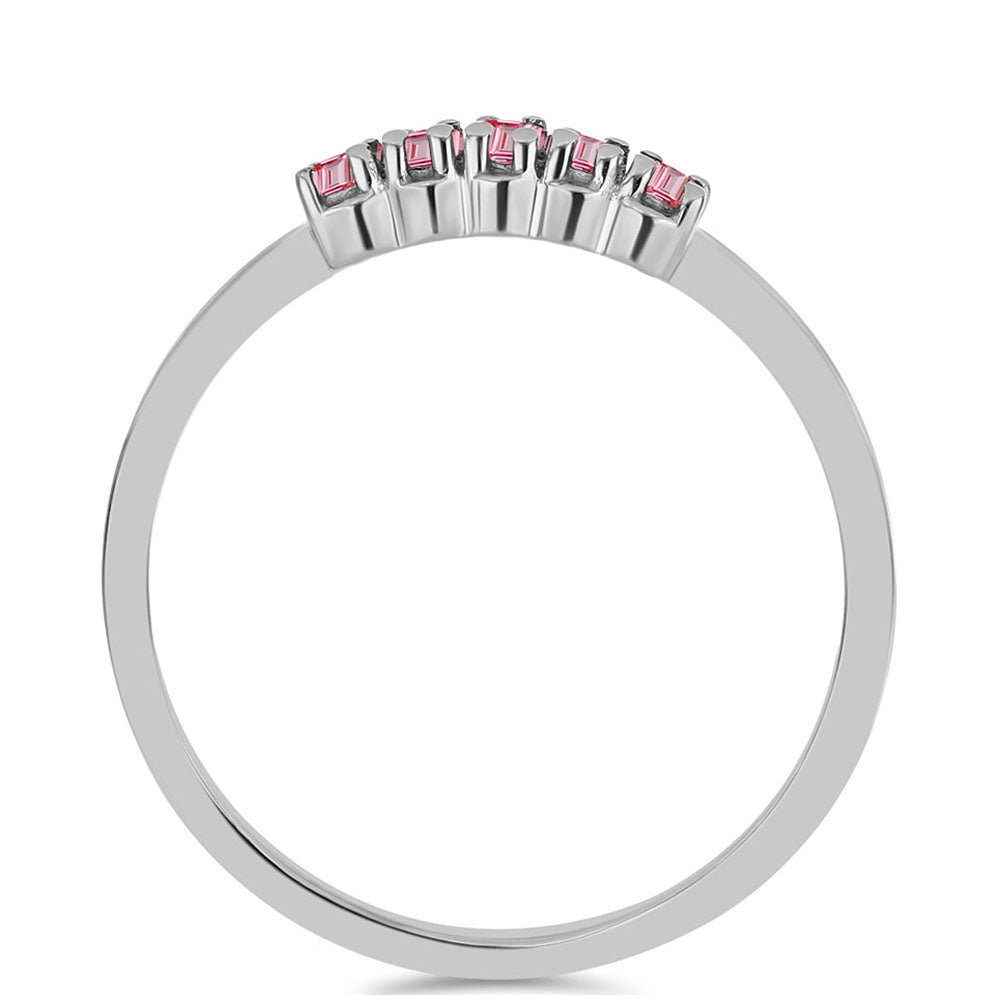 Stříbro 925/1000 - Prsten s Růžovým Turmalínem z Pelmadulla - Karátové číslo: 0.3. přibližná hmotnost: 2.21 gramů 3 