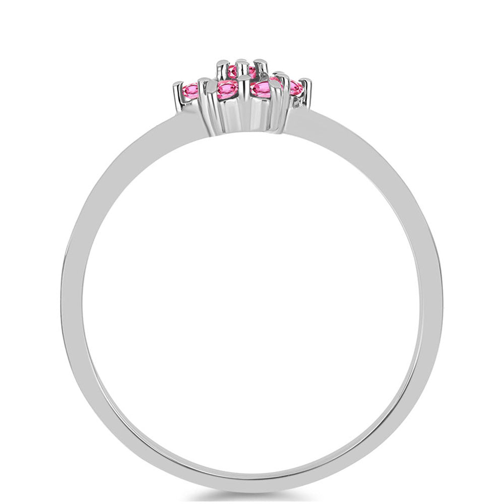 Stříbro 925/1000 Prsten s Růžovým Turmalínem z Pelmadulla - Karátové číslo: 0.24. přibližná hmotnost: 1.57 gramů