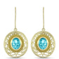 Pozlacené Stříbrné Náušnice s Paraiba Křemenem