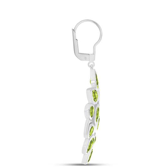 Stříbrné Náušnice s Čchang-pajským Peridotem