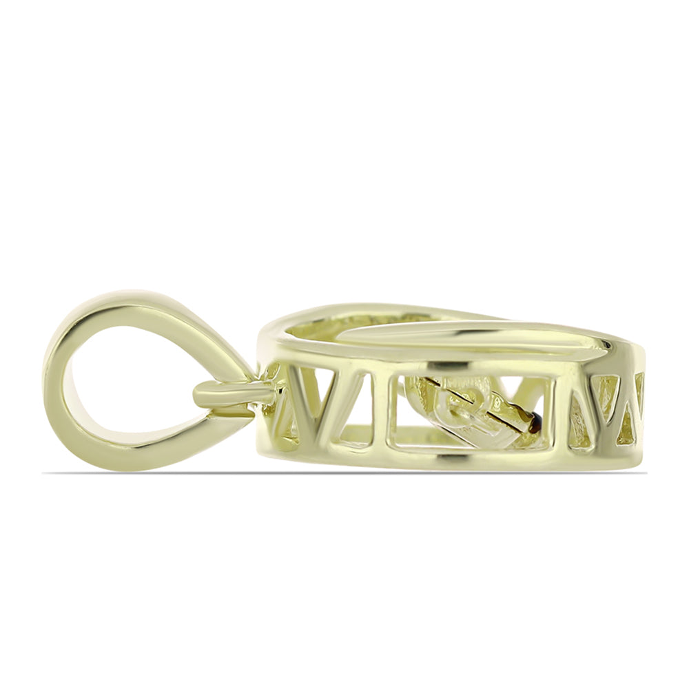 Pozlacené Stříbro 925/1000 - Přívěsek s Modrým tančícím diamantem - Karátové číslo: 0.01. přibližná hmotnost: 1.53 gramů 2 