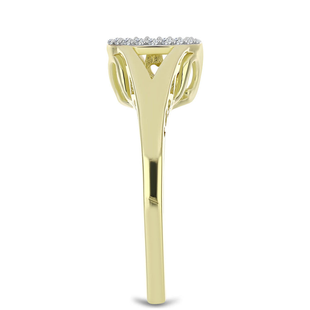 Pozlacené Stříbro 925/1000 - Prsten s Modrým tančícím diamantem a Bílým Topazem - Karátové číslo: 0.19. přibližná hmotnost: 3.5 gramů 4 