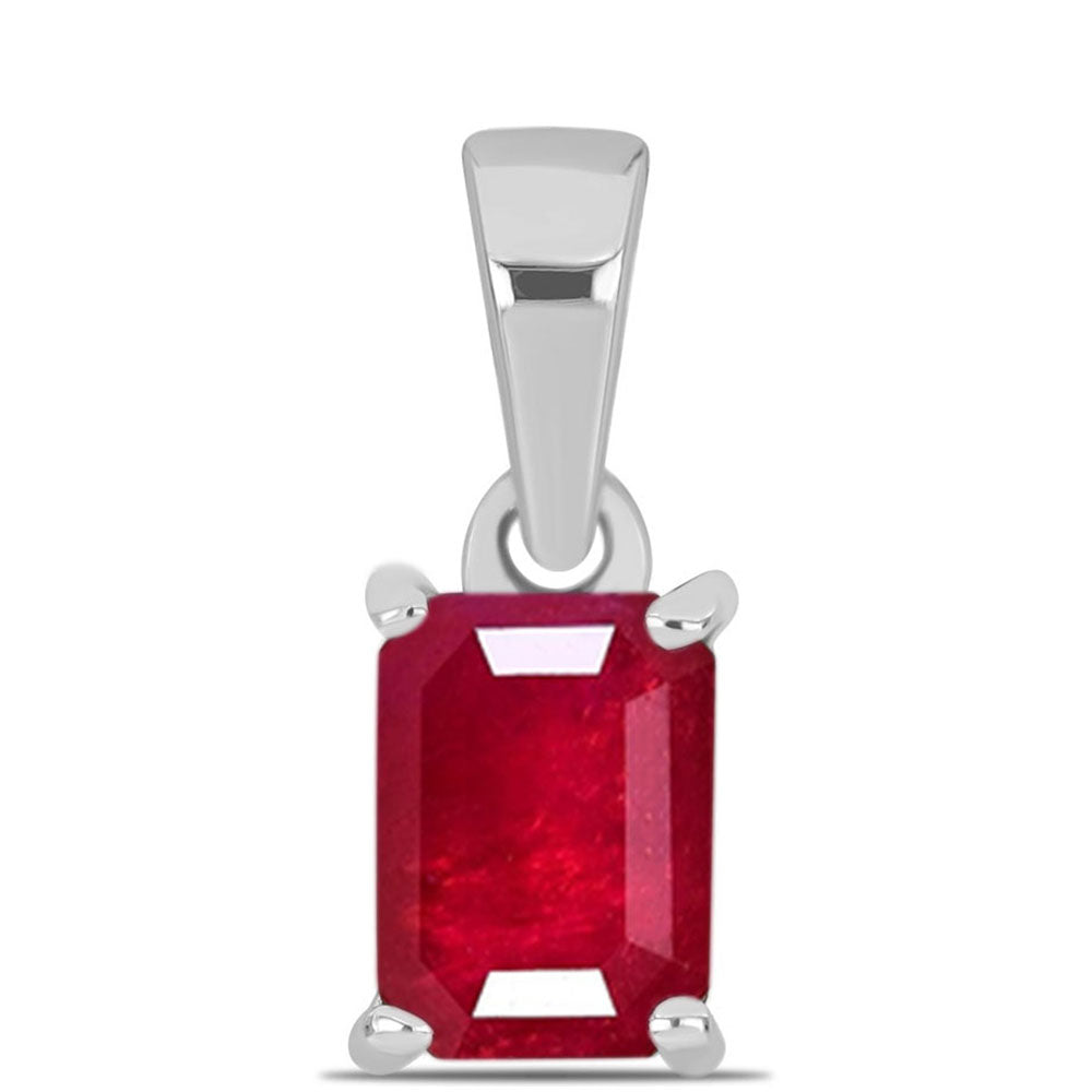 Stříbro 925/1000 - Přívěsek s Madagaskarským Rubínem - Karátové číslo: 1.31. přibližná hmotnost: 0.95 gramů 1 