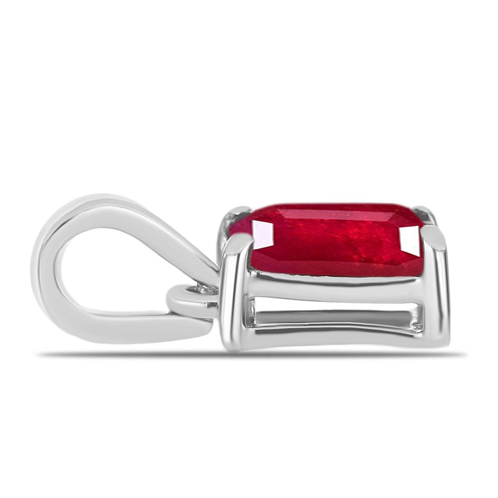 Stříbro 925/1000 - Přívěsek s Madagaskarským Rubínem - Karátové číslo: 1.31. přibližná hmotnost: 0.95 gramů 2 