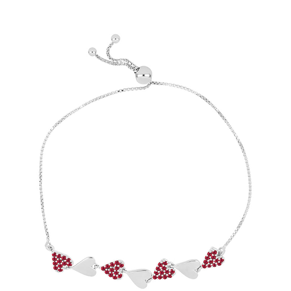 Stříbro 925/1000 - Náramek s Madagaskarským Rubínem - Karátové číslo: 0.96. přibližná hmotnost: 5.61 gramů 1 