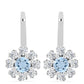 Stříbrné Náušnice s Akvamarínem z Embu County