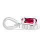 Stříbro 925/1000 - Přívěsek s Madagaskarským Rubínem - Karátové číslo: 1.12. přibližná hmotnost: 1.21 gramů
