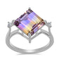 Stříbrný Prsten s Anahi Ametrínem a Bílým Topazem
