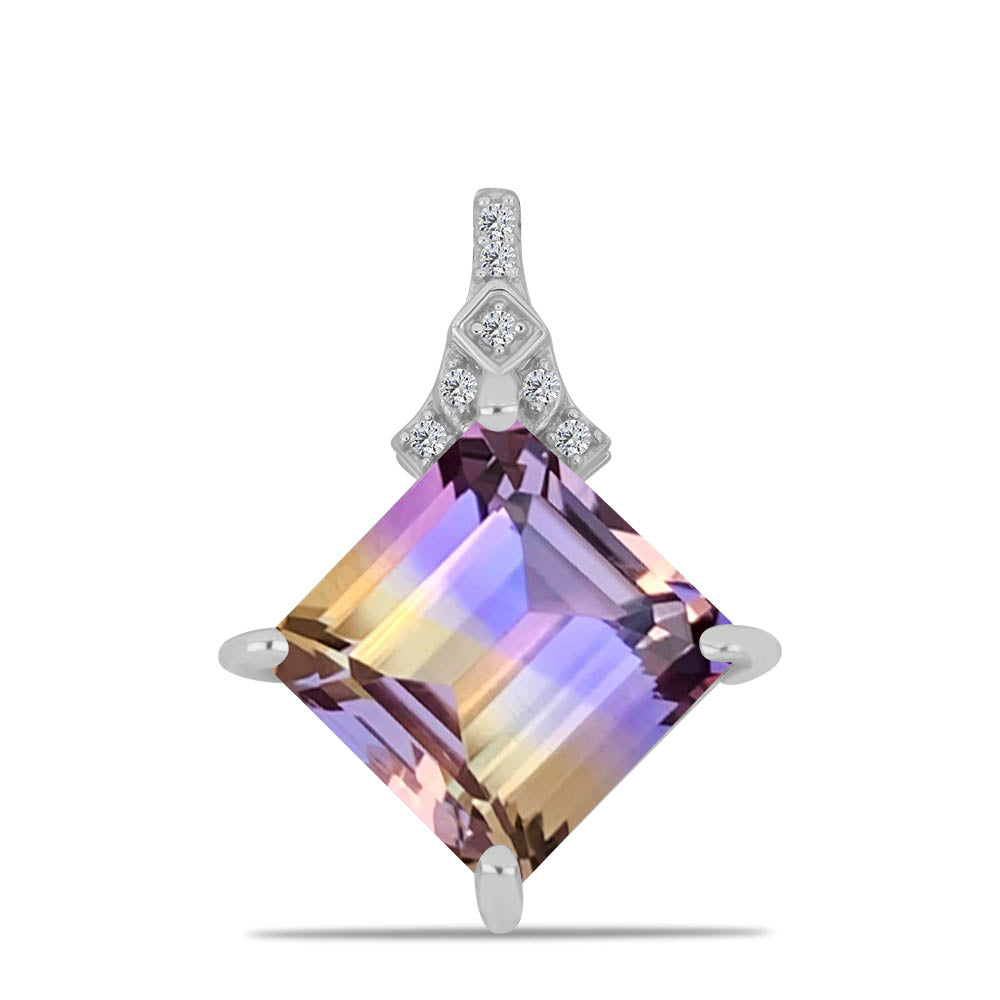 Stříbro 925/1000 - Přívěsek s Anahi Ametrínem a Bílým Topazem - Karátové číslo: 4.97. přibližná hmotnost: 2.42 gramů 1 