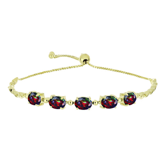 Pozlacené stříbro 925/1000 Náramek s Půlnočně Černým Etiopským Opálem z Lega Dembi - Karátové číslo: 2.33. přibližná hmotnost: 6.77 gramů