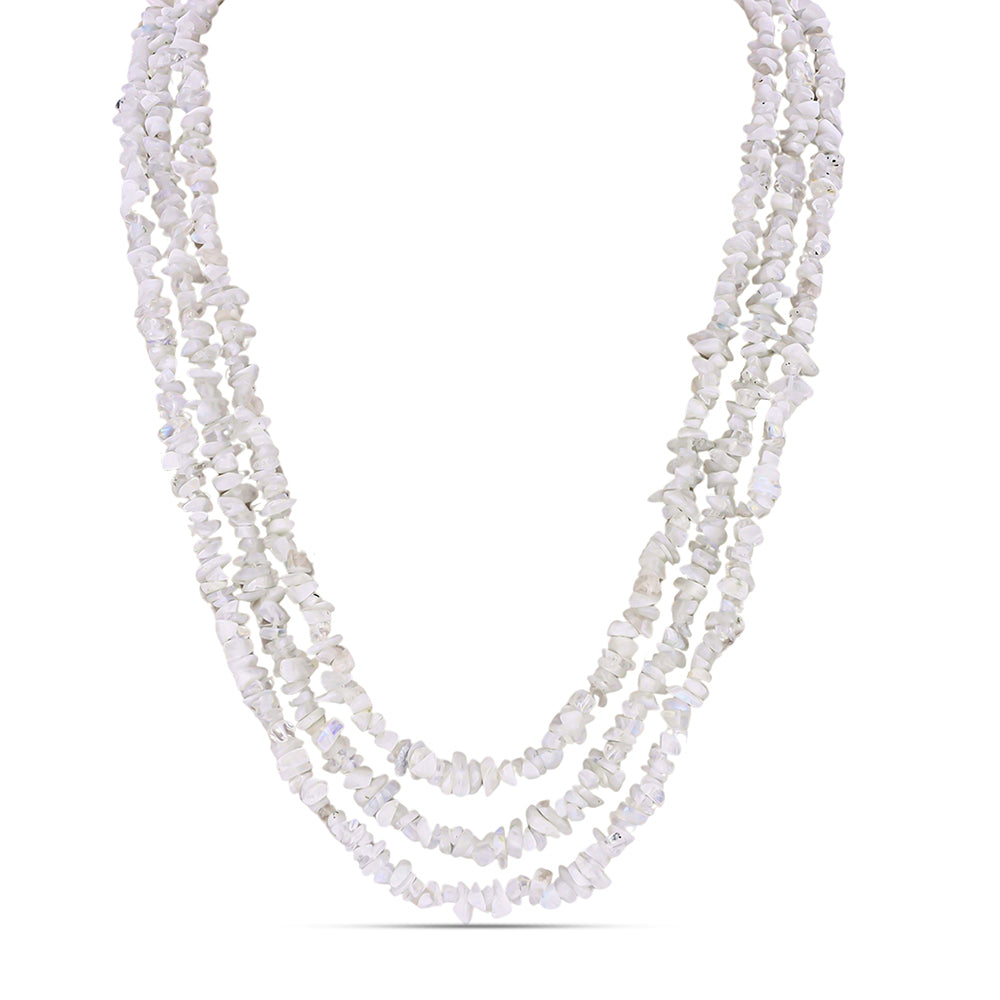 Nugetový Náhrdelník s Duhovým Měsíčním Kamenem - Karátové číslo: 517.98. přibližná hmotnost: 103.6 gramů 1 