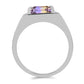 Stříbrný Prsten s Anahi Ametrínem a Bílým Topazem