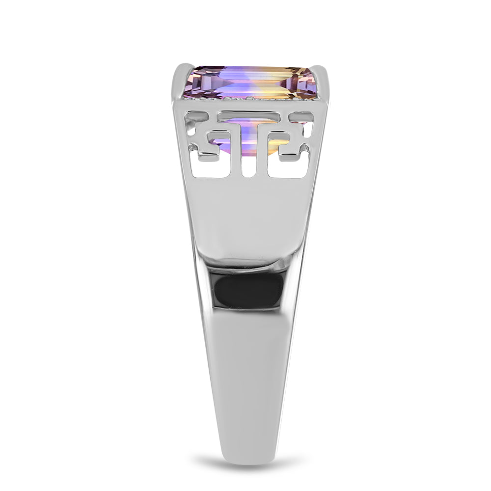 Stříbrný Prsten s Anahi Ametrínem a Bílým Topazem 4 