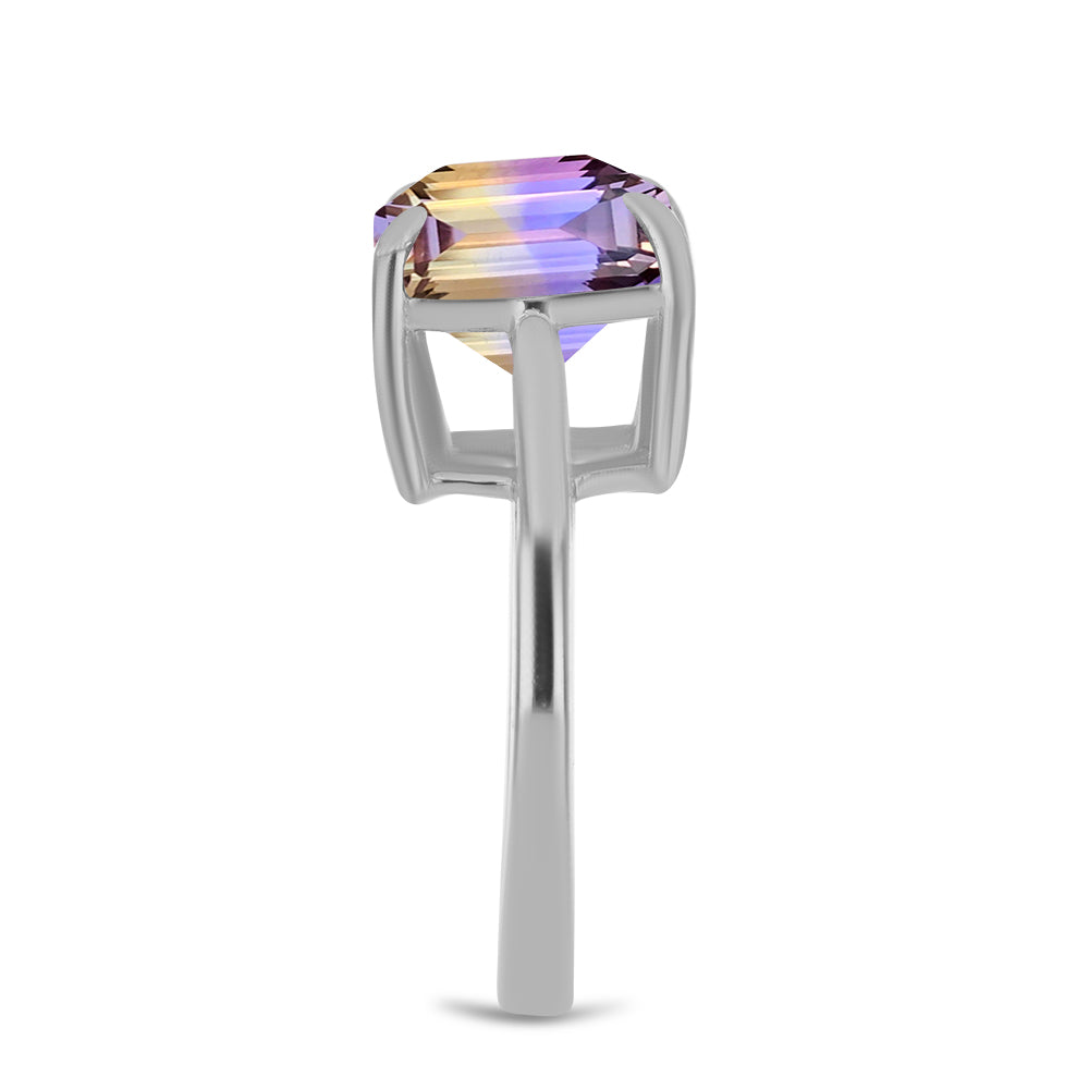 Stříbro 925/1000 Prsten s Anahi Ametrínem - Karátové číslo: 6.48. přibližná hmotnost: 4.2 gramů 4 