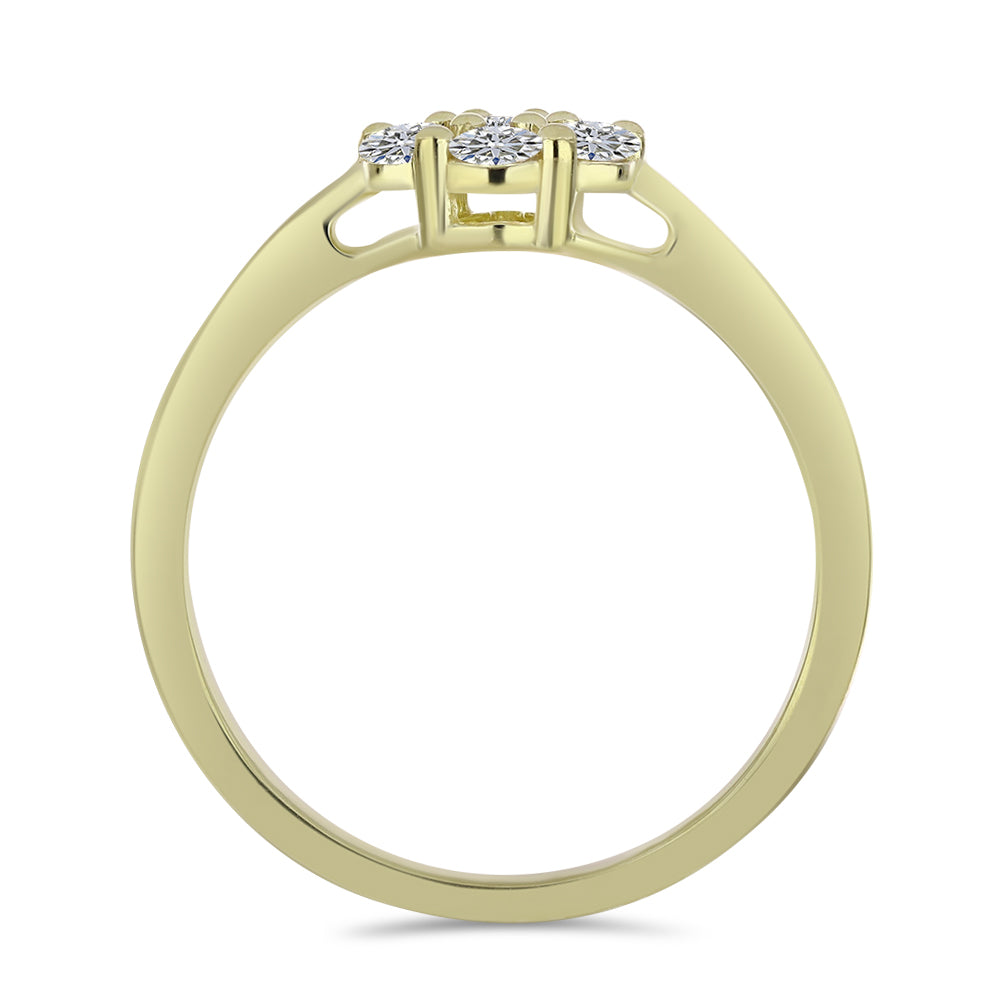 Pozlacené stříbro 925/1000 Prsten s Certifikovaný Diamantem pěstovaný v laboratoři - Karátové číslo: 0.6. přibližná hmotnost: 2.21 gramů 2 