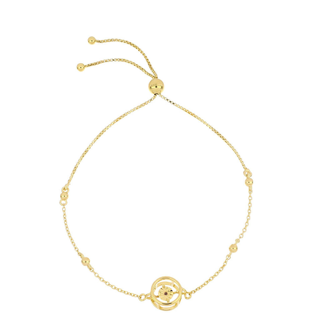 Pozlacené Stříbro 925/1000 - Náramek s Cognac Diamantem - Karátové číslo: 0.01. přibližná hmotnost: 3.73 gramů 1 