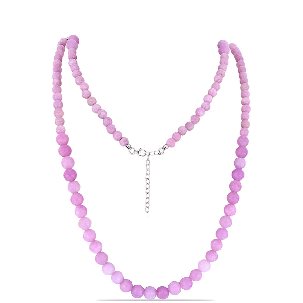 Stříbro 925/1000 - Náhrdelník s Kunzitem z Pala - Karátové číslo: 182.5. přibližná hmotnost: 37.5 gramů 1 