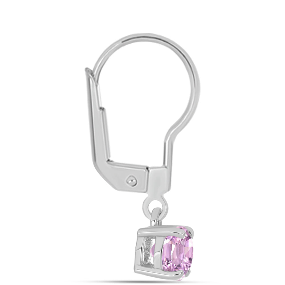 Stříbro 925/1000 Náušnice s Kunzitem z Pala - Karátové číslo: 1.38. přibližná hmotnost: 1.68 gramů 2 