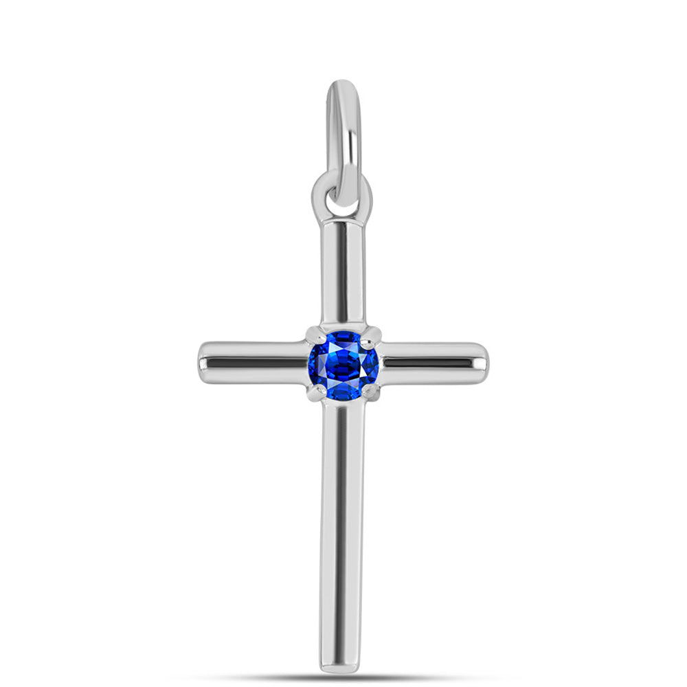 Stříbro 925/1000 - Přívěsek s Australským Modrým Safírem - Karátové číslo: 0.16. přibližná hmotnost: 0.89 gramů