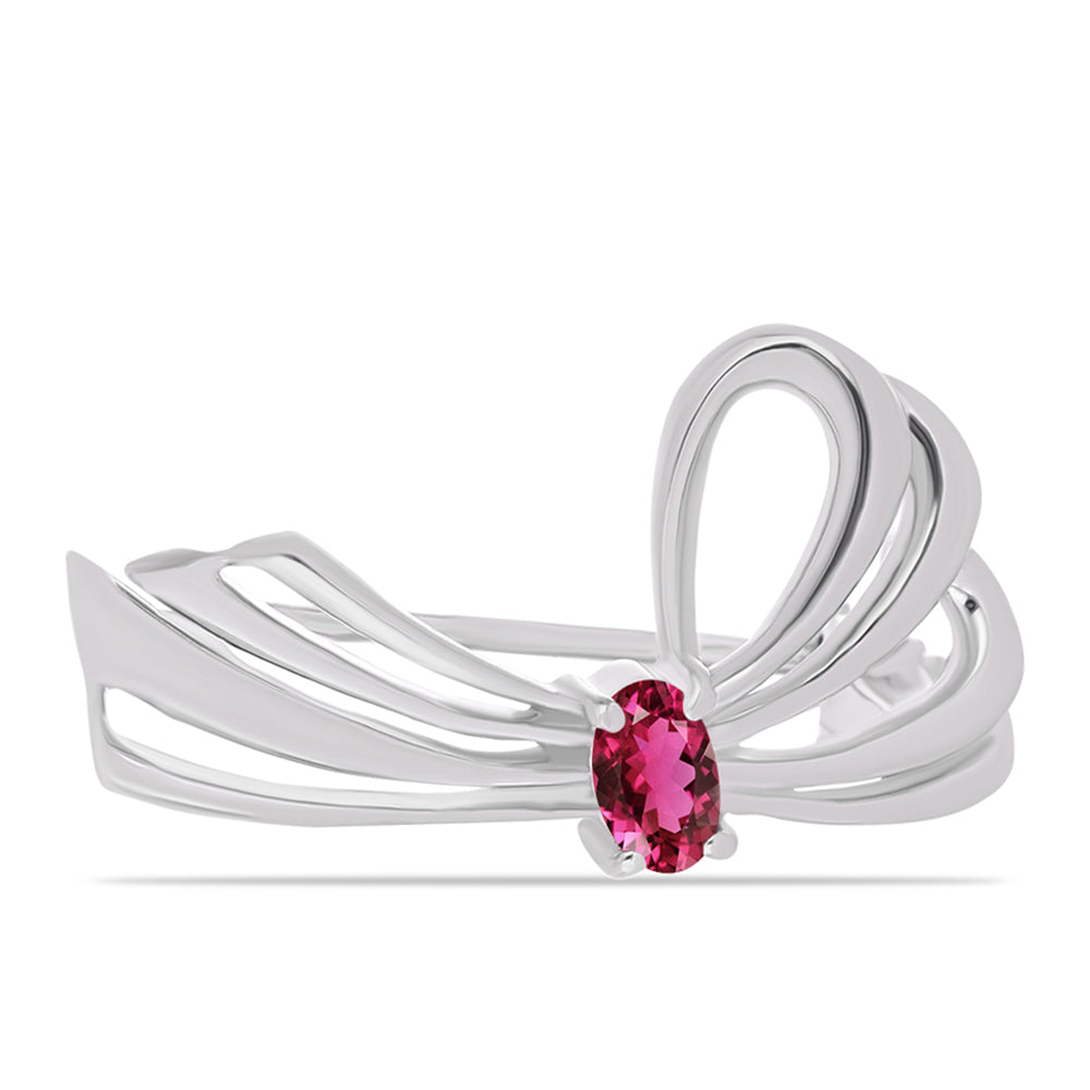 Stříbro 925/1000 - Brož s Cruizero Rubelitem - Karátové číslo: 0.23. přibližná hmotnost: 2.45 gramů 1 