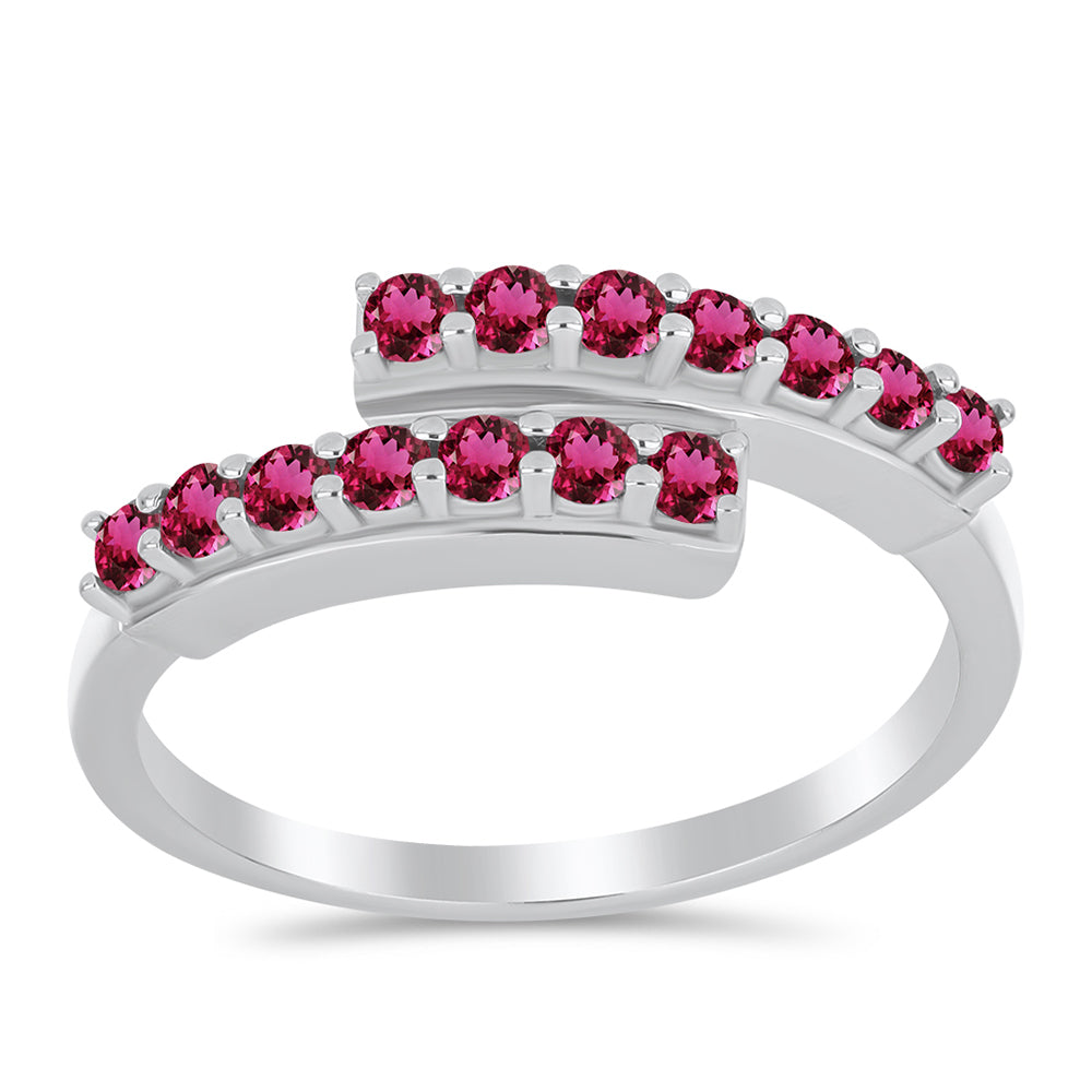 Stříbro 925/1000 - Prsten s Cruizero Rubelitem - Karátové číslo: 0.58. přibližná hmotnost: 3.03 gramů 3 