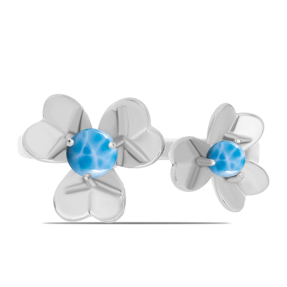 Stříbro 925/1000 - Prsten s Barahonským Larimarem - Karátové číslo: 0.52. přibližná hmotnost: 3.48 gramů 1 