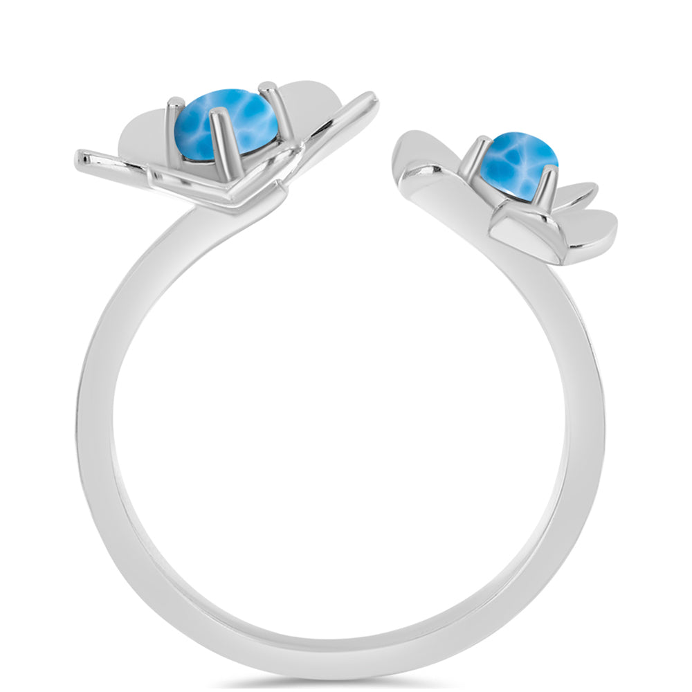 Stříbro 925/1000 - Prsten s Barahonským Larimarem - Karátové číslo: 0.52. přibližná hmotnost: 3.48 gramů 2 