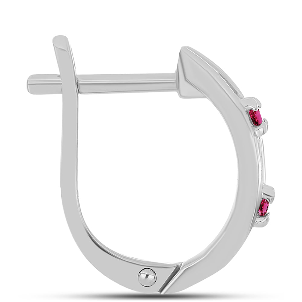 Stříbro 925/1000 - Náušnice s Cruizero Rubelitem - Karátové číslo: 0.18. přibližná hmotnost: 3.73 gramů 2 