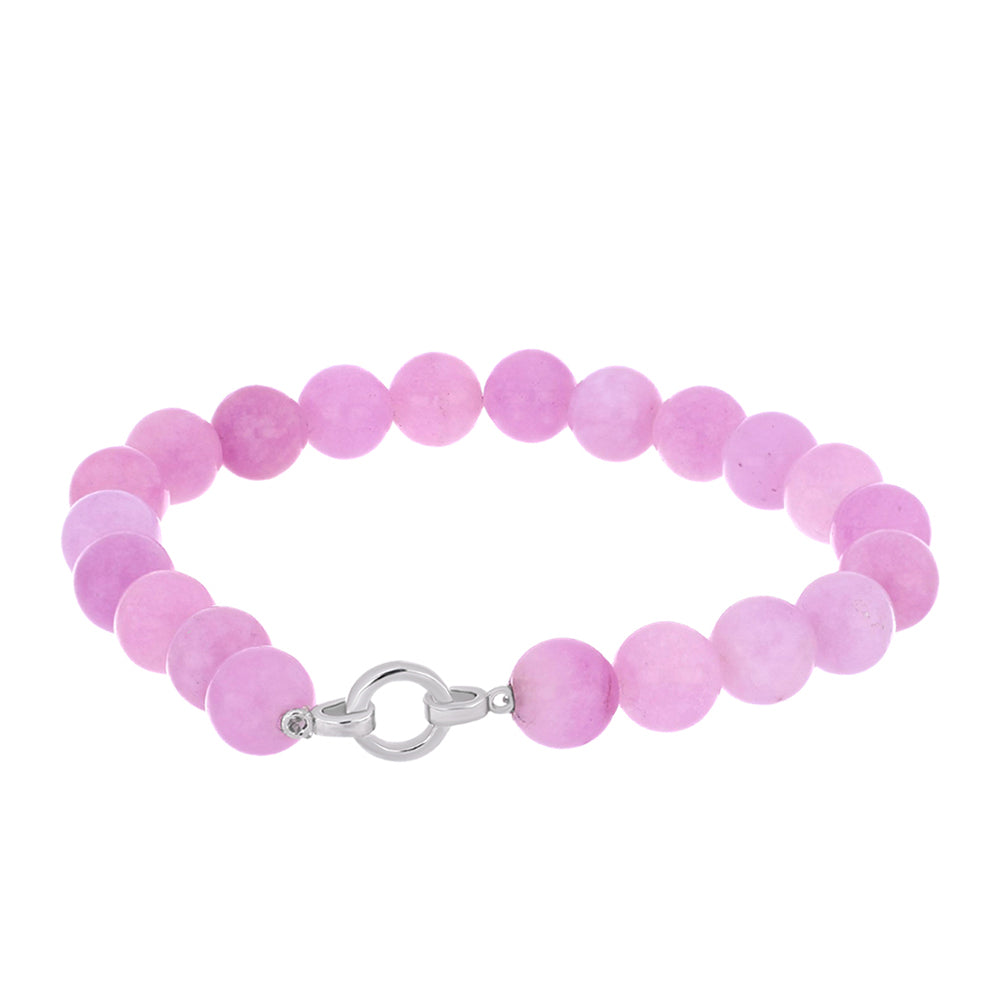 Stříbrný Náramek s Kunzitem z Pala 1 