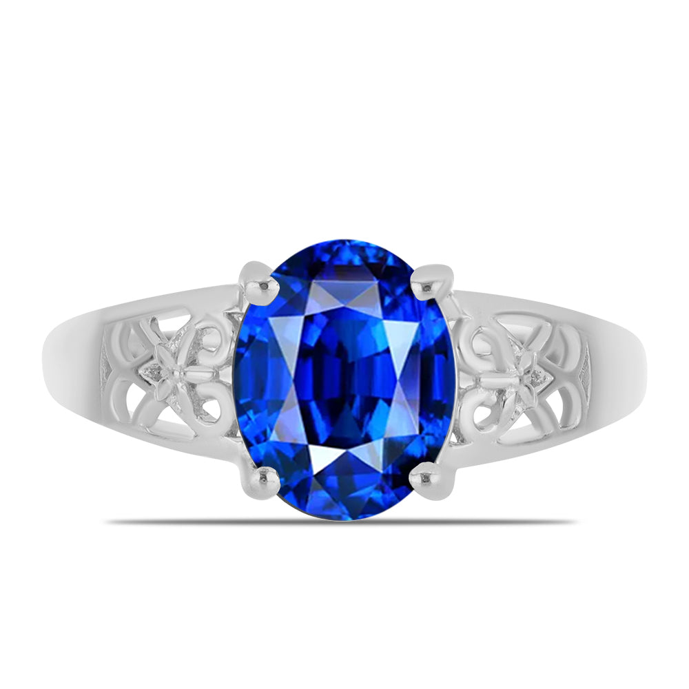 Stříbrný Prsten s Australským Modrým Safírem 1 