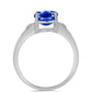 Stříbrný Prsten s Australským Modrým Safírem