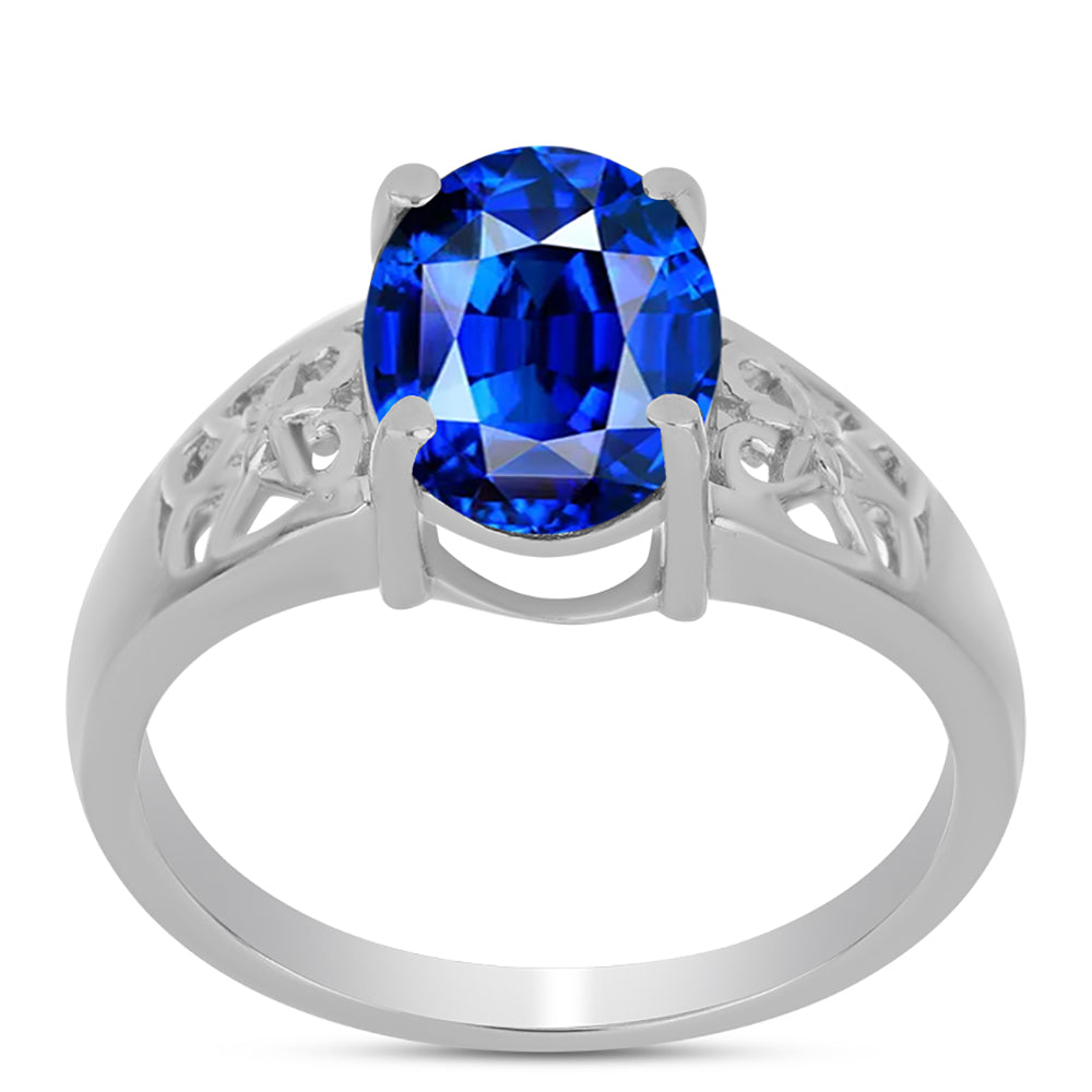 Stříbrný Prsten s Australským Modrým Safírem