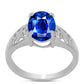 Stříbrný Prsten s Australským Modrým Safírem