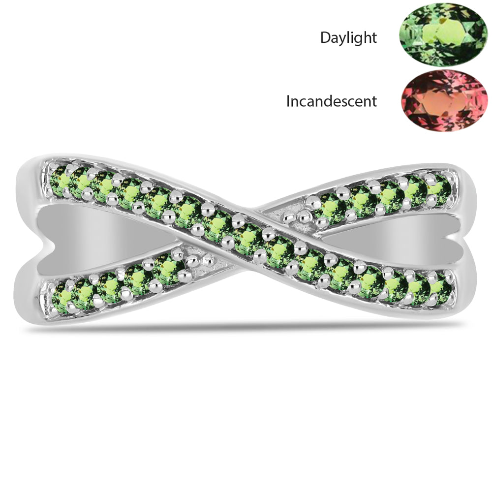 Stříbro 925/1000 - Prsten s Přírodním Alexandritem - Karátové číslo: 0.48. přibližná hmotnost: 3.7 gramů 1 