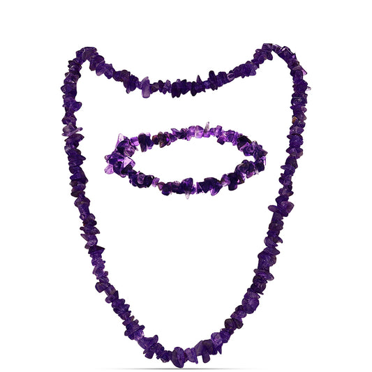 Nugetová Sada s Marockým Ametystem ( Náhrdelník+Náramek )