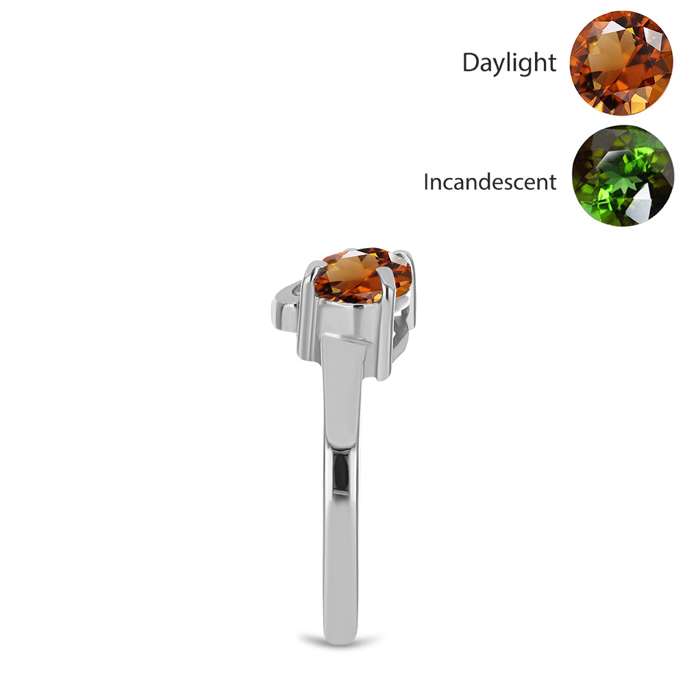 Stříbro 925/1000 - Prsten s Certifikovaný Anatolským zultanitem pěstovaný v laboratoři a Bílým Topazem - Karátové číslo: 1.57. přibližná hmotnost: 2.77 gramů 4 