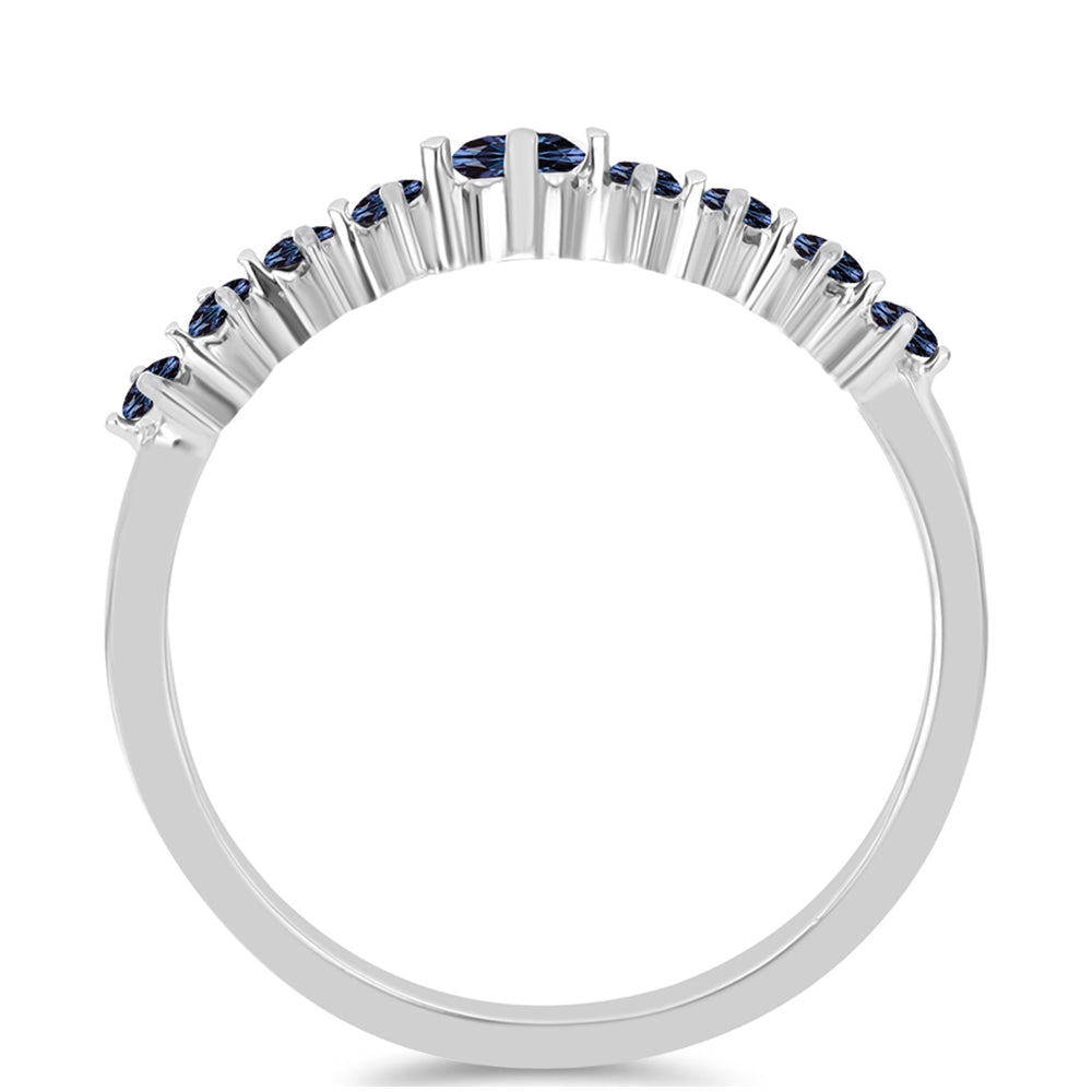 Stříbrný Prsten s "Císařský Fialový" Moissanitem