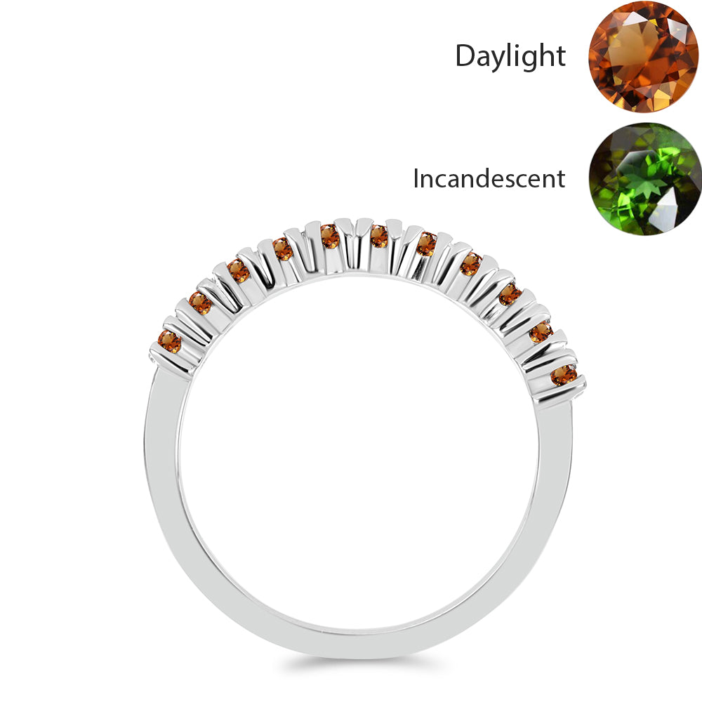 Stříbro 925/1000 - Prsten s Certifikovaný Anatolským zultanitem pěstovaný v laboratoři - Karátové číslo: 0.44. přibližná hmotnost: 1.74 gramů